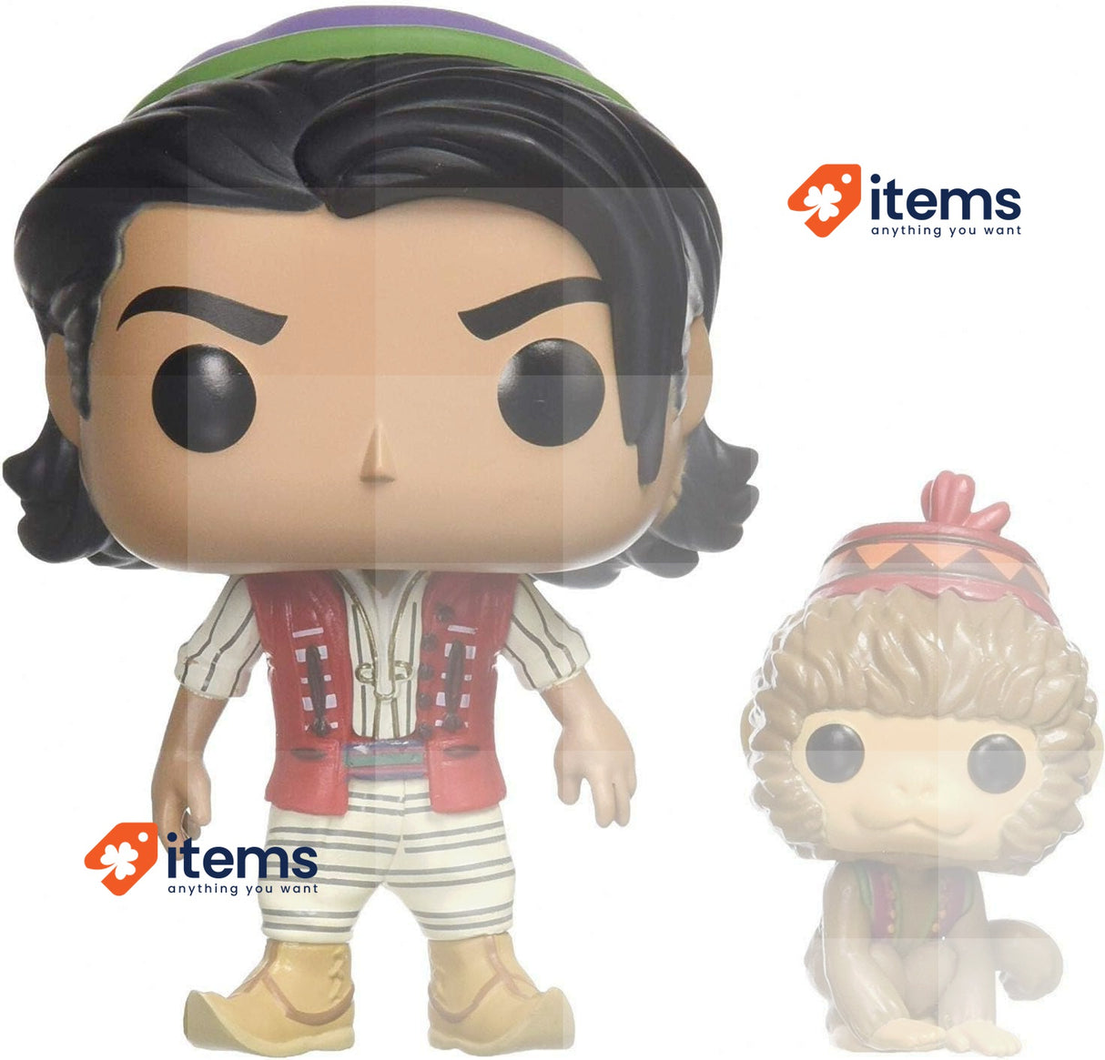 Funko 37022 POP. Vinyl: Disney (Live) -Aladdin & Abu Action, Multicolour