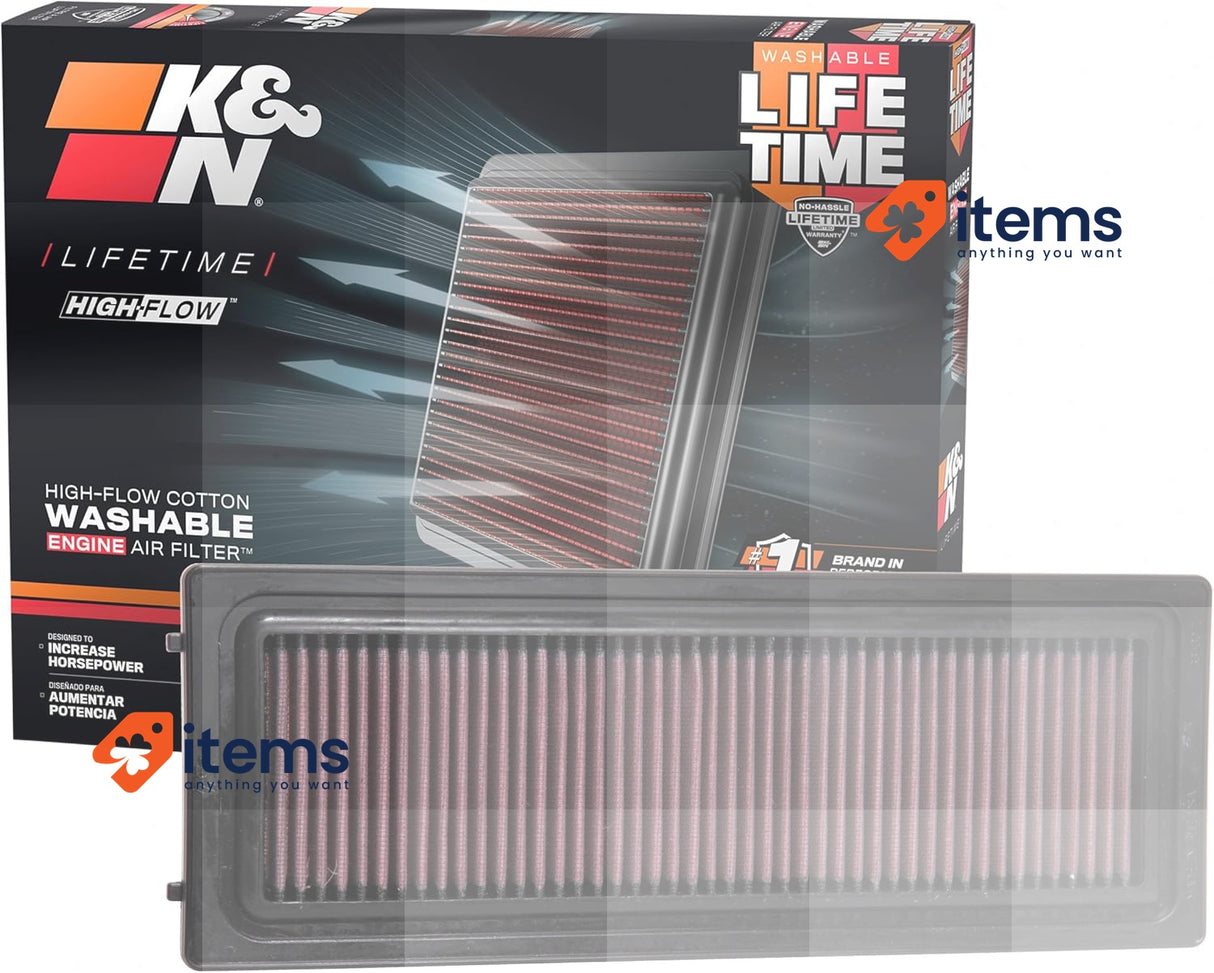 K&N 33-3071 Engine Air Filter: High Performance, Premium, Washable