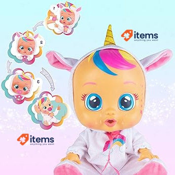 CRY BABIES Fantasy Deamy | Interactive Baby Doll - Toy for Kids +18 Months