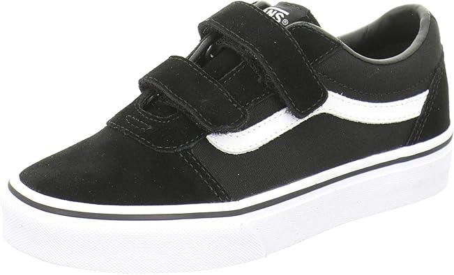 Vans Ward V BasketsMixte Atheletic Sneakers Suede Canvas Black White 34 EU