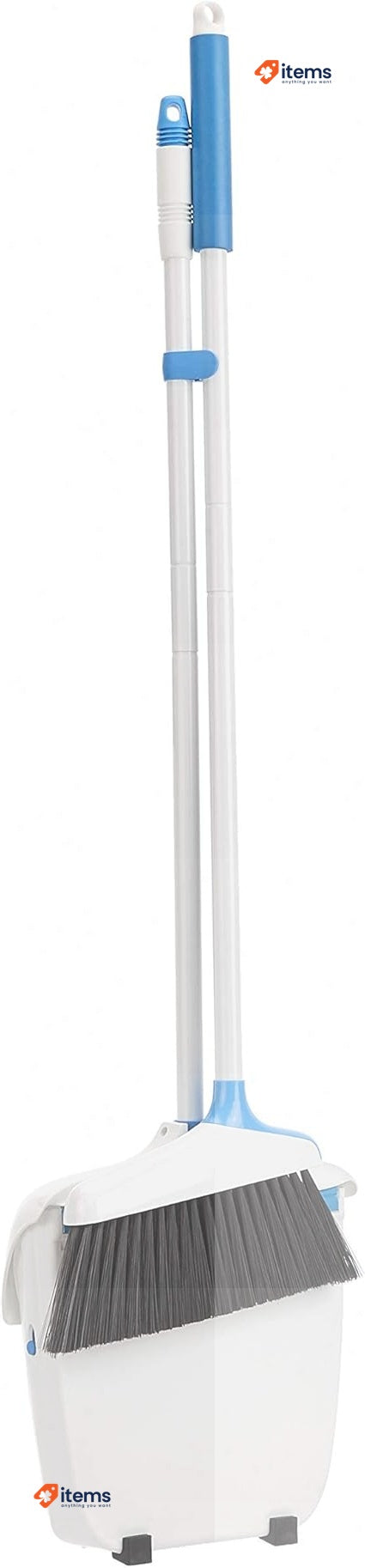 Amazon Basics Broom With Handled Dustpan, Blue&white Brooms Sweepers