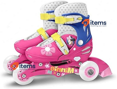 STAMP J100930 - Triskate roller skates/rollers adjustable 2 in 1 - Minnie Sizes
