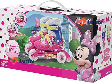 STAMP J100930 - Triskate roller skates/rollers adjustable 2 in 1 - Minnie Sizes