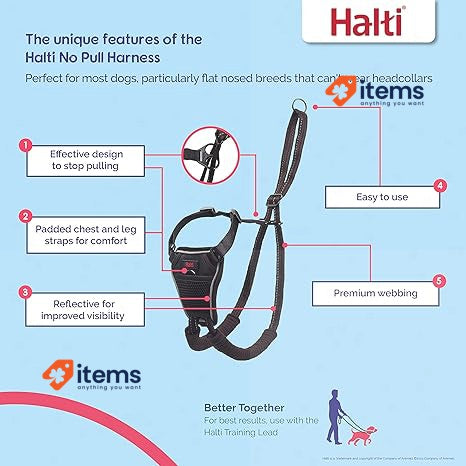 HALTI Anti - Tipper Harness To Prevent Your Dog From Pulling The Strap Halti No