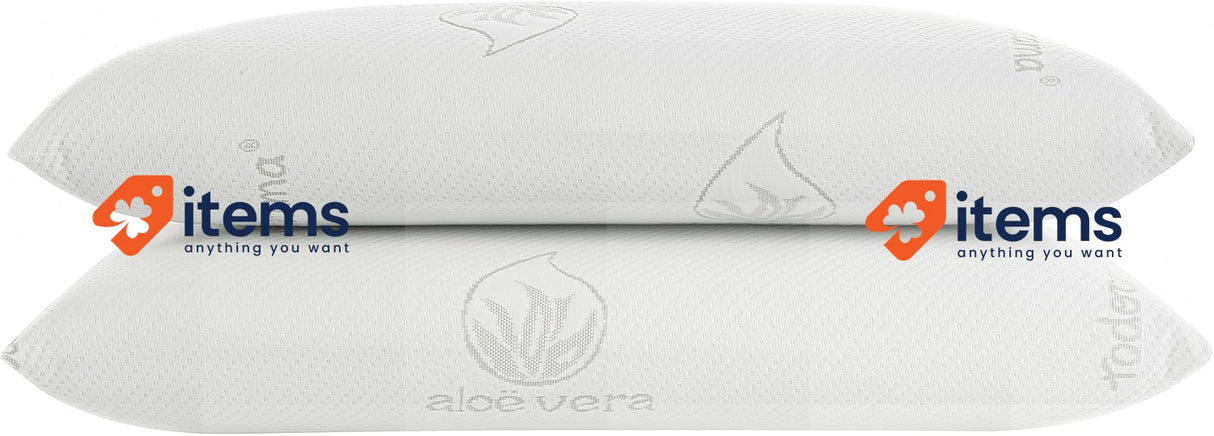 Todocama Aloe Vera Viscoelastic Pillow (Pack of 2 Units - 70 cm) 70cm Memory