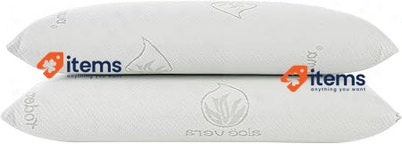 Todocama Aloe Vera Memory Pillow, 2 Pack, 70cm White