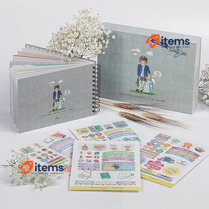 HappyMots Photo Album Communion Child 22 cm x 15 cm Grey