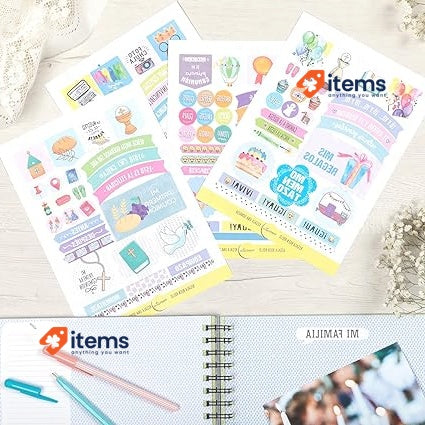 HappyMots Photo Album Communion Child 22 cm x 15 cm Grey