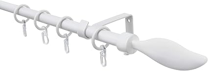 Gardinia Curtain Rod Aluminum Wall Mounted - White