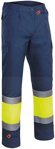 VELILLA 303003 Men’s Combined High Visibility Trousers - Blue - 3XL
