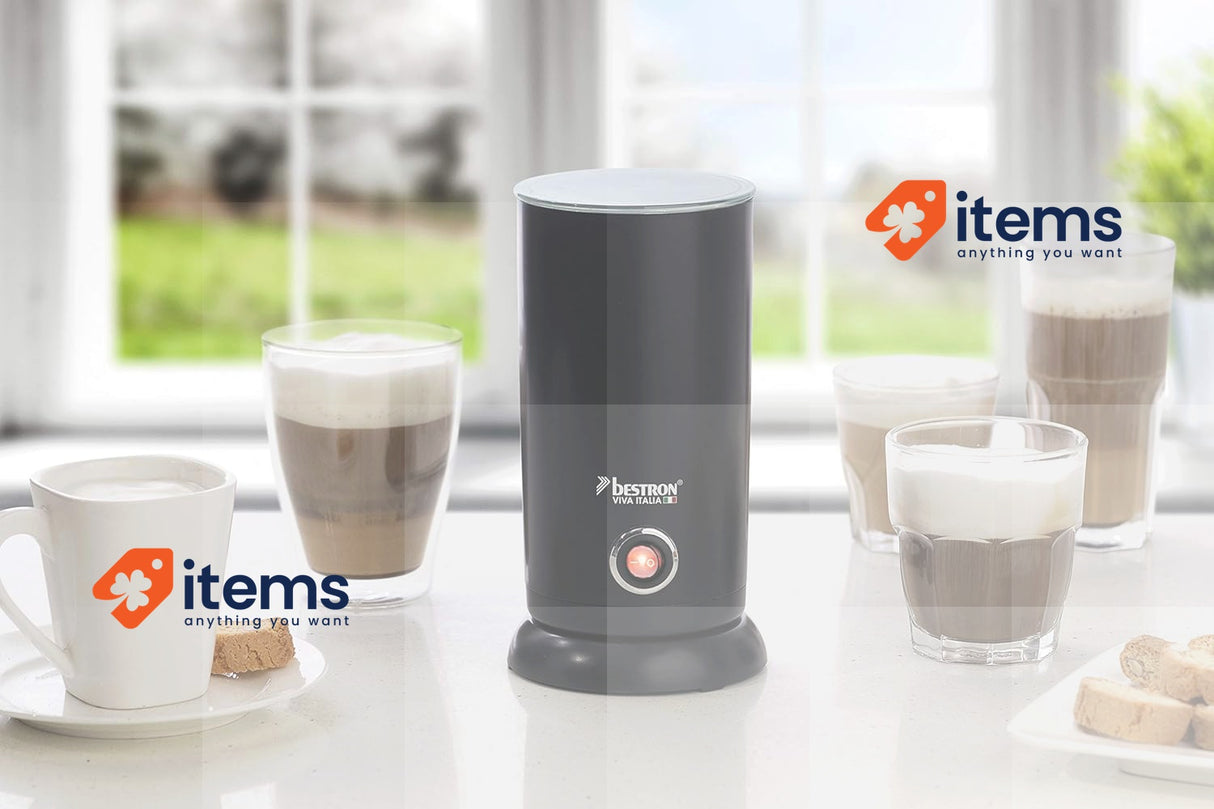 Bestron Viva Italia Wireless Electric Milk Frother 550 Watt 300 ml Black