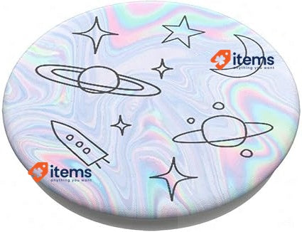 Popsockets Popgrip Mobile Holder Space Doodle Expanding Stand Grip Swappable Top