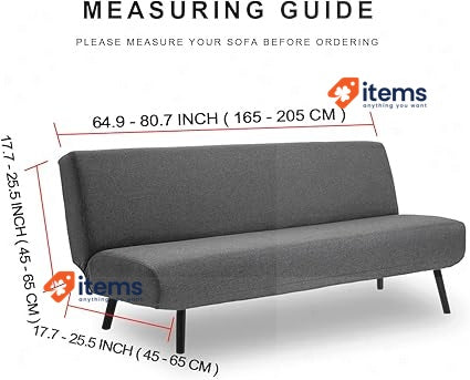 TIANSHU Armless Sofa Cover,polyester Spandex Stretch Futon Slipcover Ivory Bed 3