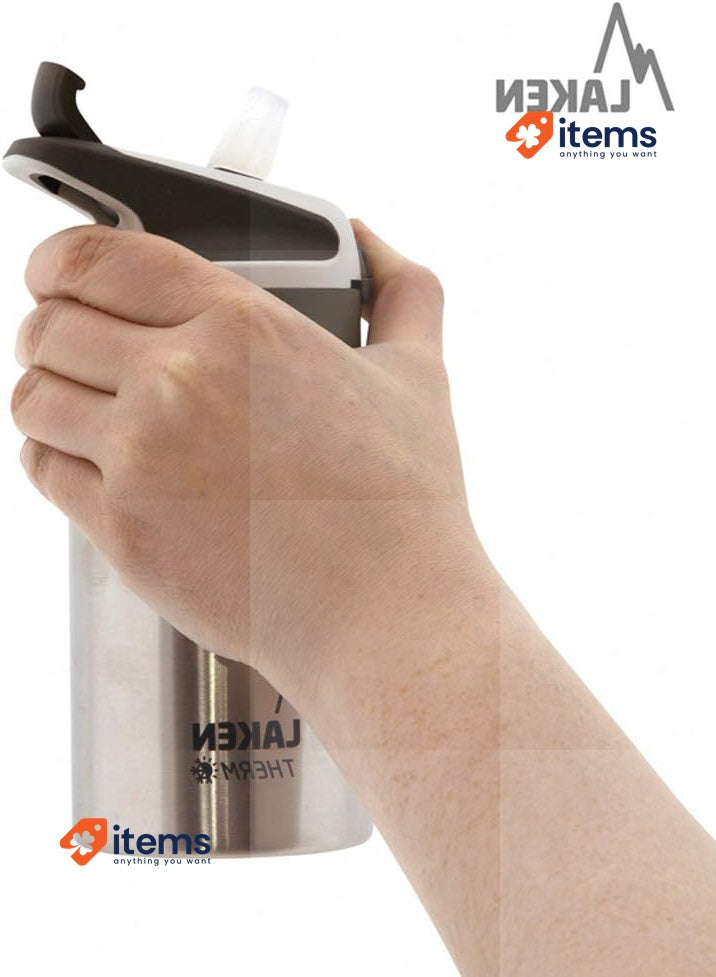 Laken Thermo With Flip Nozzle 0.7 L, Thermos Unisex-Adult Stainless Steel Red