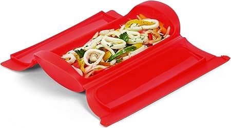 Lékué 3504600 Kit Steam Case 600 ml + Recipes Book in Spanish, Silicone