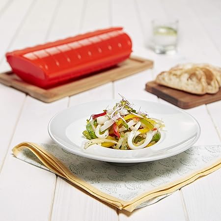 Lékué 3504600 Kit Steam Case 600 ml + Recipes Book in Spanish, Silicone