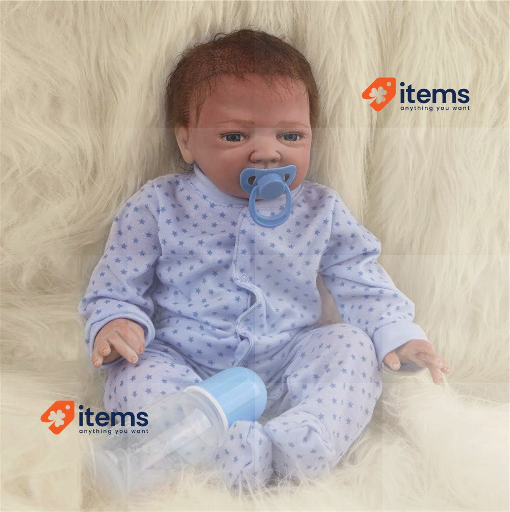 ZIYIUI 20 Inch Newborn Reborn Baby Dolls 50CM Lifelike Soft Vinyl Silicone Boy