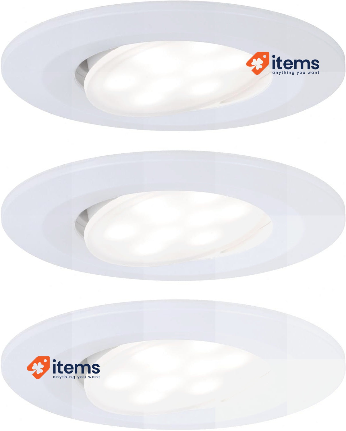 Paulmann 99927 Calla LED Recessed Luminaire Round Set Of 3 Matt White IP65 Incl