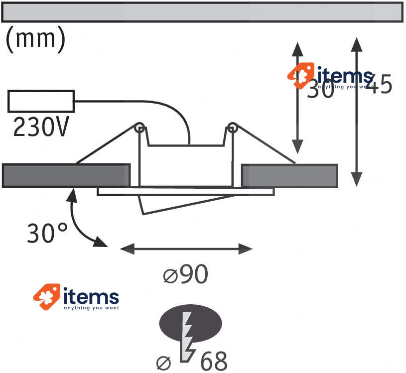 Paulmann 99927 Calla LED recessed luminaire round set of 3 Matt White