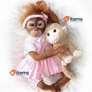 Lifelike 21 Inch Handmade Reborn Dolls Monkey Baby Orangutan Newborn Silicone