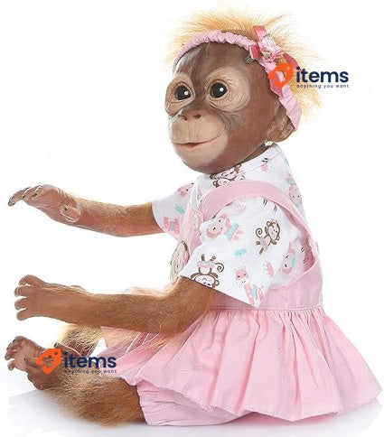 Lifelike 21 Inch Handmade Reborn Dolls Monkey Baby Orangutan Newborn Silicone
