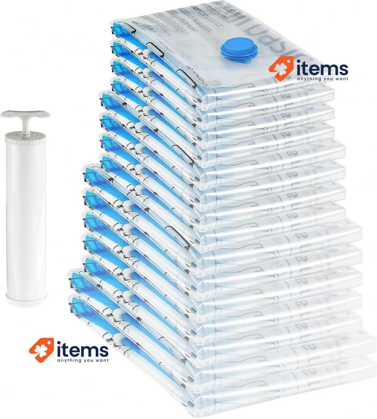 Amazon Basics Vacuum Compression Zipper Storage Bags with Airtight Valve Clear