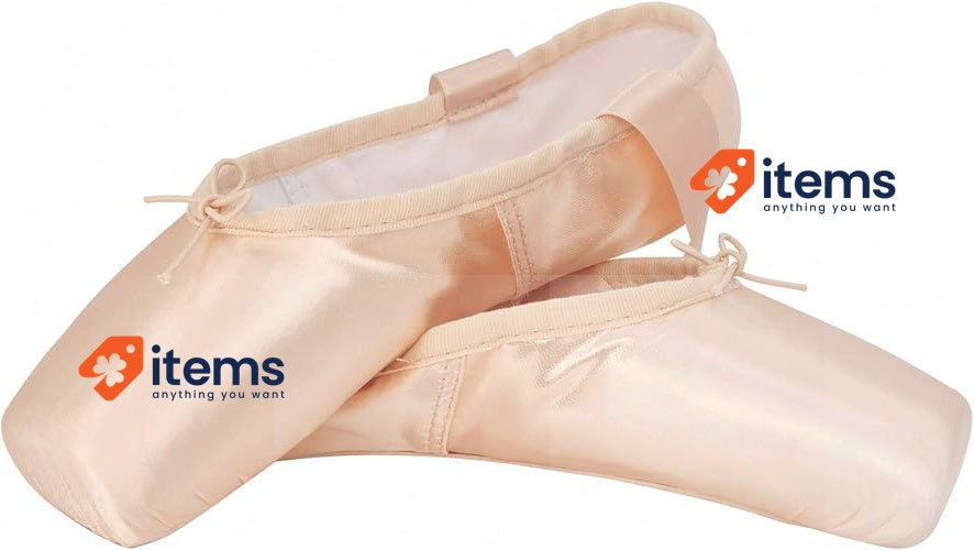 IJONDA Adult Ballet Pointe Shoes for Girls Women with Toe Pads Pink 36 UK4 Mesh