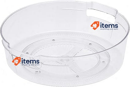 Amazon Basics Clear Lazy Susan Turntable Organiser, 22.9 Cm, 2 - Pack Plastic