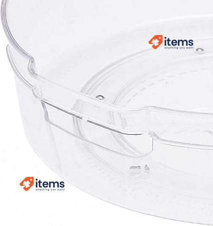 Amazon Basics Clear Lazy Susan Turntable Organiser, 22.9 Cm, 2 - Pack Plastic