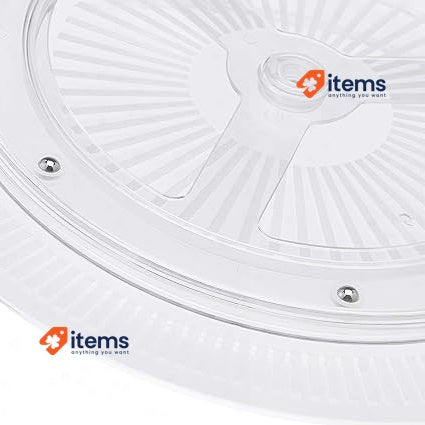 Amazon Basics Clear Lazy Susan Turntable Organiser, 22.9 Cm, 2 - Pack Plastic