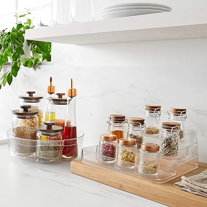 Amazon Basics Plastic Kitchen Turntable Transparent