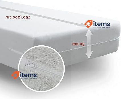 Tural - Mattress Encasement (200x190/200 cm) Emperor Size White Tural Mattress