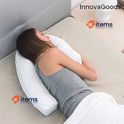 InnovaGoods U Side Sleepers Ergonomic Pillow Slupill White