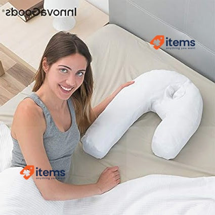 InnovaGoods U Side Sleepers Ergonomic Pillow Slupill White
