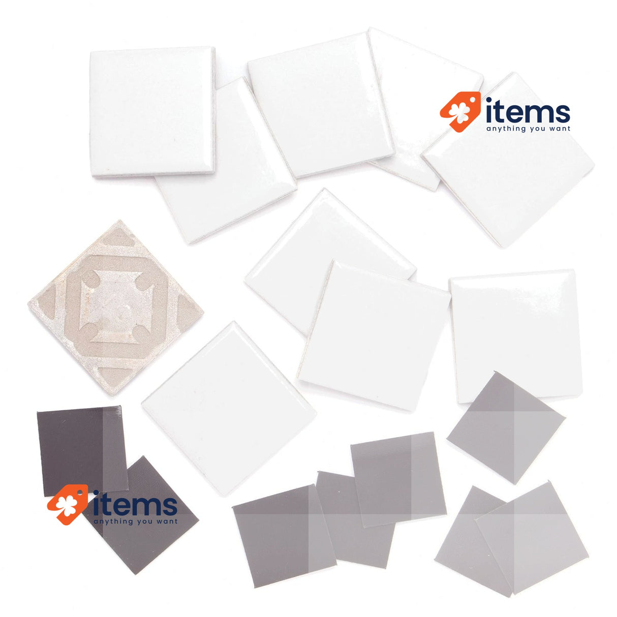 Baker Ross EK506 Porcelain Ceramic Tile Magnets (Pack of 10) for Kids