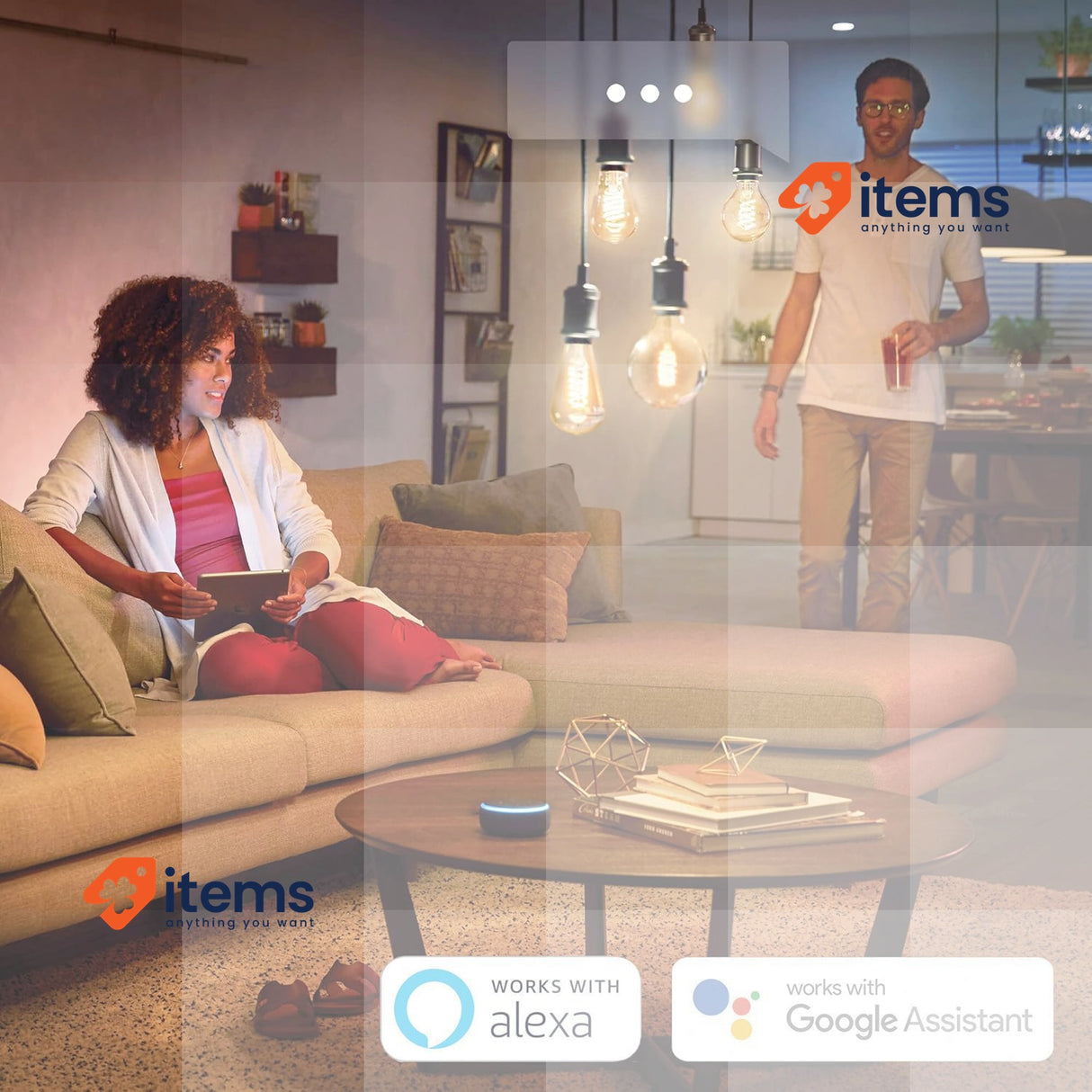 Philips Hue White Filament Regular ST64 LED Smart Light Bulb 1 Pack