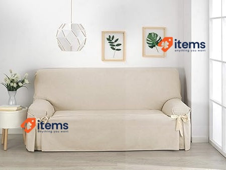 Martina Home Cushion Case Turia 3 Squares Ecru Seats Sofas Armchairs Couches