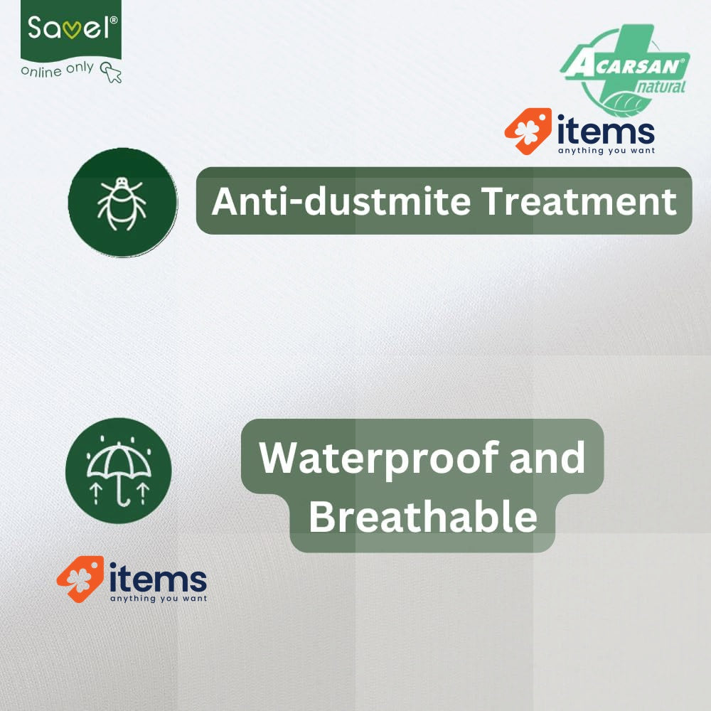 Savel - Mattress Encasement 180x190/200 cm Super King Size White