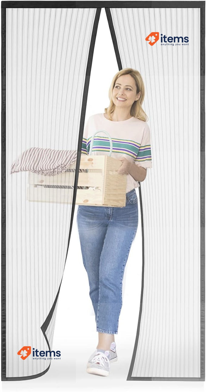 Meet Beauty Mosquito Magnetic Net Holder For Doors Black 85x205cm Door 205 cm