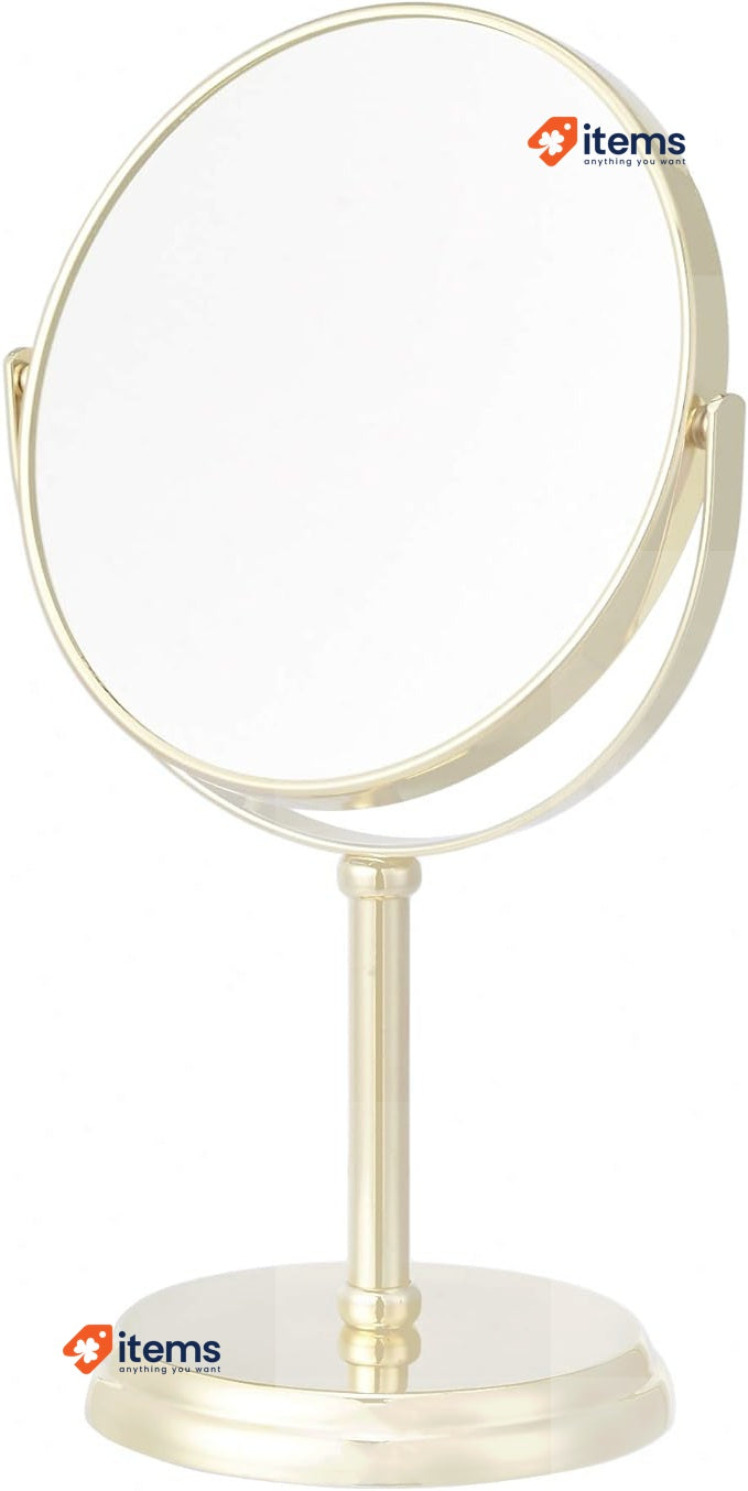 Amazon Basics Round Mounting On Magnifying Mirror Table Pied - Xl/x5 Gold Mount