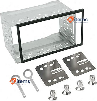 QLOUNI 2 DIN Car Radio Frame For Volkswagen IS O 1997 - 2009 Stereo Double Cage
