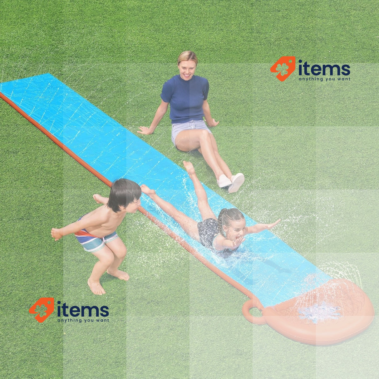 Bestway H20GO Single Lane Waterslide Built-in Slip Inflatable Kids Summer Garden