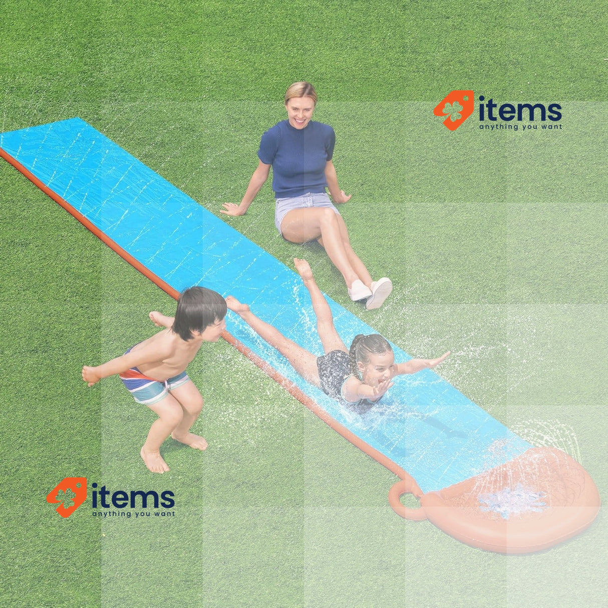Bestway H20GO Single Lane Waterslide Built-in Slip Inflatable Kids Summer Garden