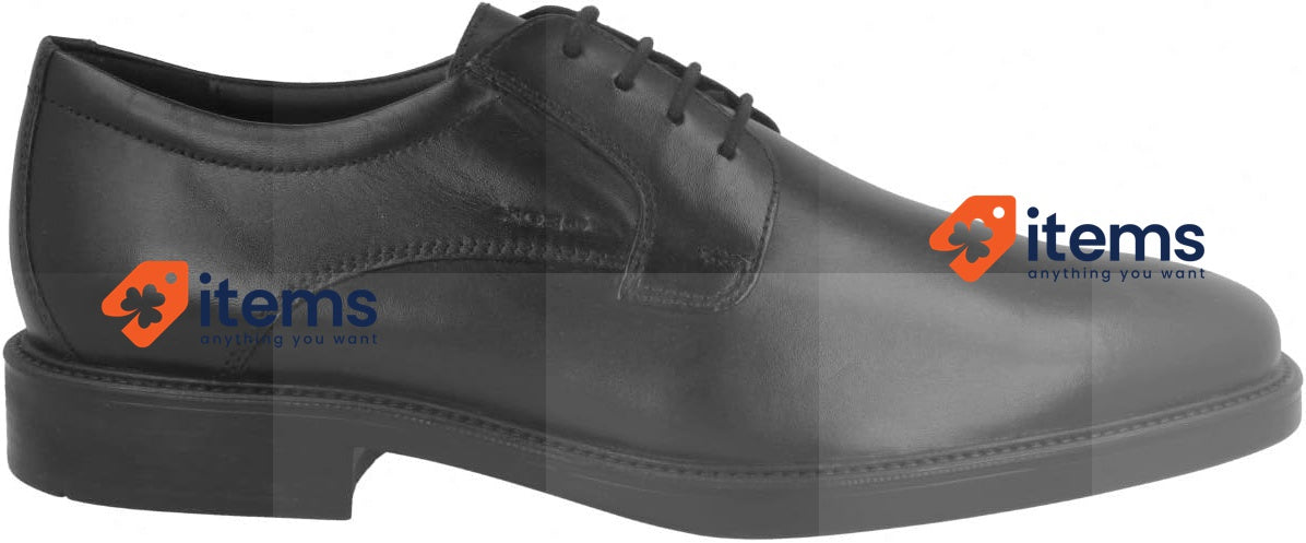 Geox Men's U Brandolf Leather Shoes, Black, 6 UK Wide