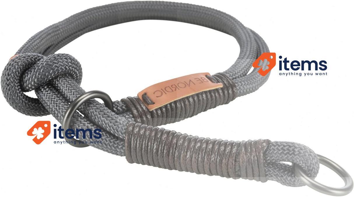 TRIXIE Be Nordic Choke, : 45 cm/Ø 8 Mm, Dark Grey/Brown, M, 0.065 kg