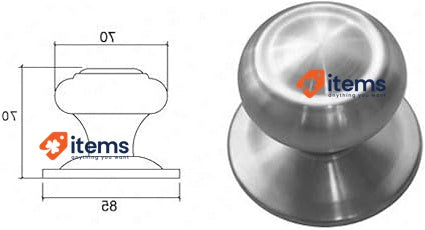 Nx Door Knob Classic Entry 70 Mm Stainless Steel Silver PEC Knobs Handles
