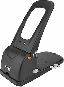D.RECT 1300 2-Hole Punch 100 Sheet Large Capacity Black