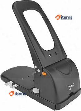D.RECT 1300 2-Hole Punch 100 Sheet Large Capacity Black Perfect Office School