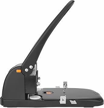 D.RECT 1300 2-Hole Punch 100 Sheet Large Capacity Black