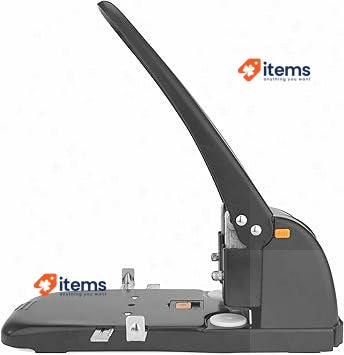 D.RECT 1300 2-Hole Punch 100 Sheet Large Capacity Black Perfect Office School